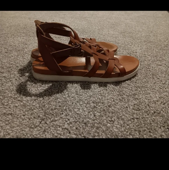 Brown Strappy Sandals - Picture 2 of 2